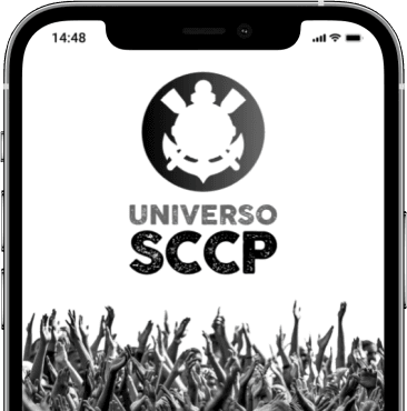 Celular com app Universo SCCP